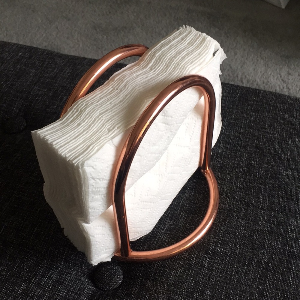 Rose gold napkin holder